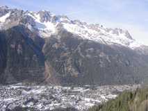 
The view of Chamonix as we took the train to the Mer de Glace.
