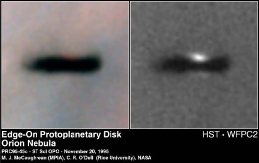 Protoplanetary disk in the Orion Nebula