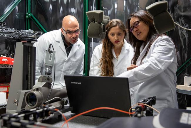 Sagi Ben-Ami, Juliana Garcia-Mejia, and Surangkhana Rukdee working on G-CLEF