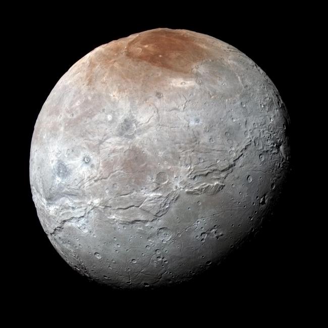 Pluto's largest moon Charon as seen by the New Horizons spacecraft