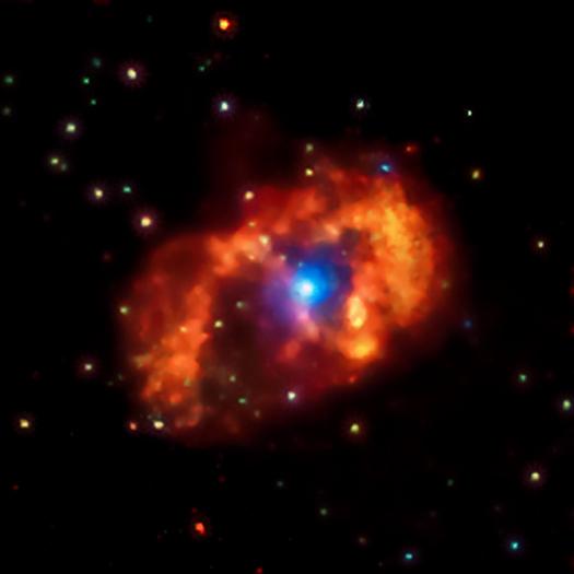 Chandra X-ray Observatory image of the double star system Eta Carinae 