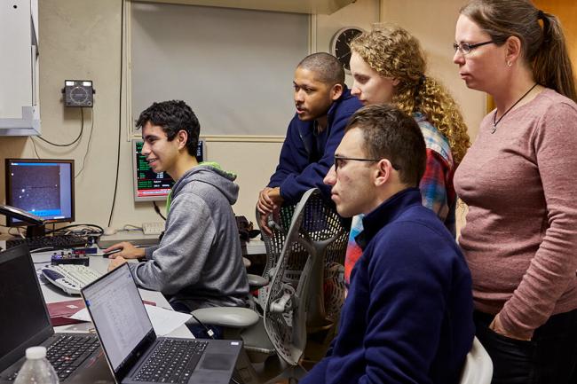 Students at 1.5M Telescope