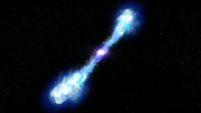 Artist's conception of short gamma-ray burst 200522A