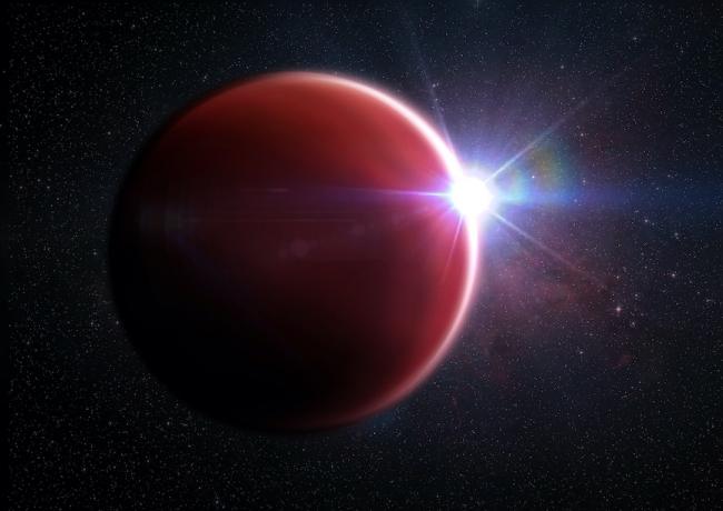 Artist illustration of exoplanet WASP-62b.