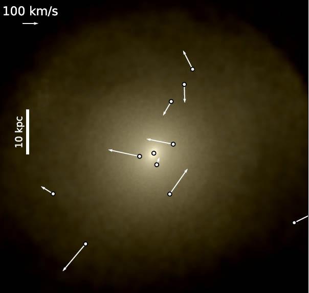image from the ROMULUS computer simulation showing an intermediate mass galaxy