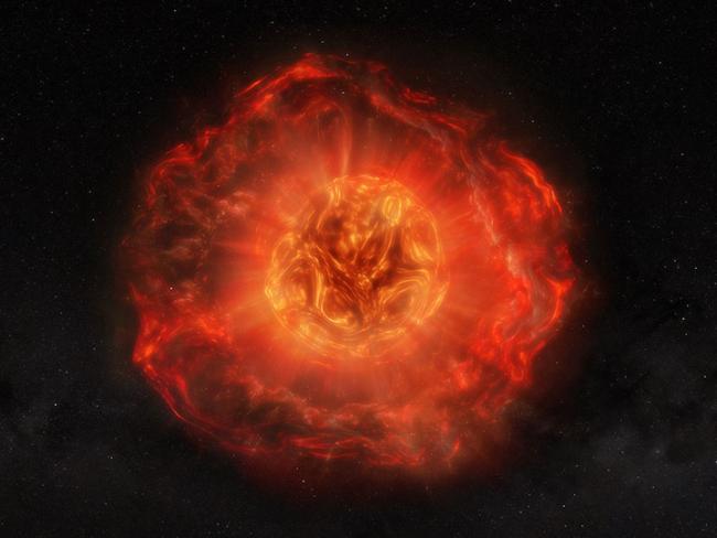 Artist’s conception of pre-explosion mass loss by the progenitor star of SN 2023ixf