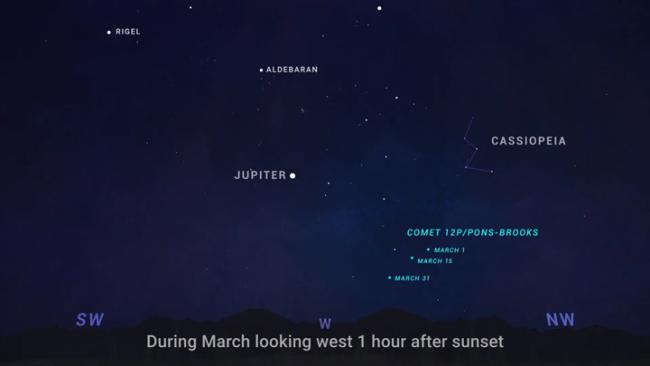 Skychart showing Comet12p March 2024