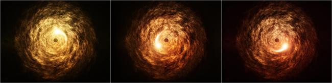 This artist’s conception of the mid-IR flare in Sgr A*