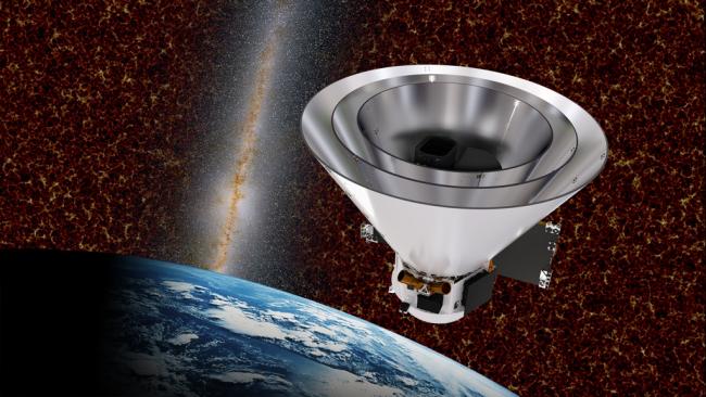 This artist's impression of SPHEREx shows the spacecraft