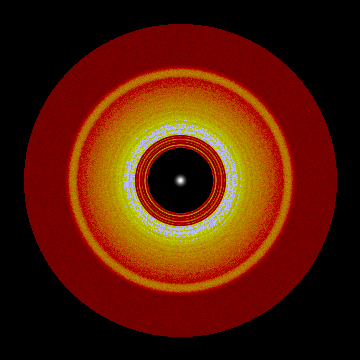 Dusty rings formed during a collisional cascade